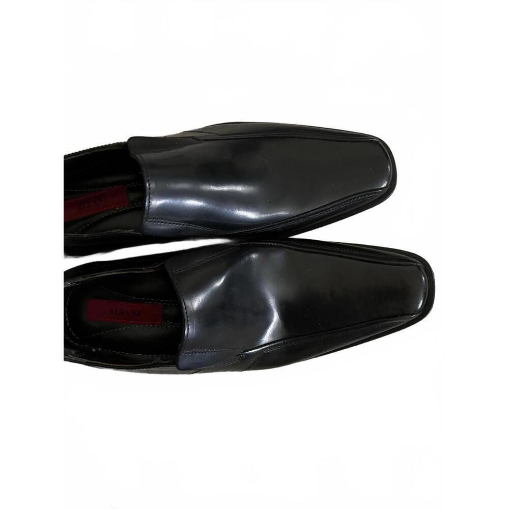 FALL CLEARANCE NEW Men's Stylish Black Leather Slip-On Shoes by Alfani - Picture 3 of 8